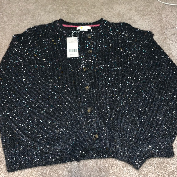 Boden Chunky Fluffy Cardigan- Black size US 2/UK 6 - Picture 7 of 7